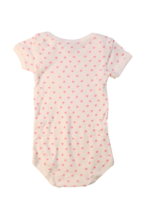 A White Short Sleeve Bodysuits from Petit Bateau in size 6-12M for girl. (Back View)
