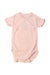 A Pink Short Sleeve Bodysuits from Petit Bateau in size 0-3M for girl. (Front View)