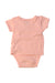 A Peach Short Sleeve Bodysuits from Wilson & Frenchy in size Newborn for girl. (Back View)