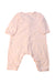A Pink Long Sleeve Rompers from Petit Bateau in size 0-3M for girl. (Back View)