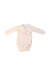 A White Long Sleeve Bodysuits from Petit Bateau in size 0-3M for girl. (Front View)