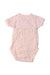 A Pink Short Sleeve Bodysuits from Petit Bateau in size 0-3M for girl. (Back View)