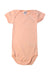 A Peach Short Sleeve Bodysuits from Petit Bateau in size 2T for girl. (Front View)