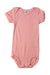 A Pink Short Sleeve Bodysuits from Petit Bateau in size 2T for girl. (Front View)
