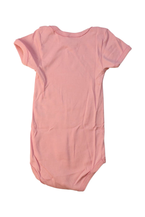 A Pink Short Sleeve Bodysuits from Petit Bateau in size 2T for girl. (Back View)