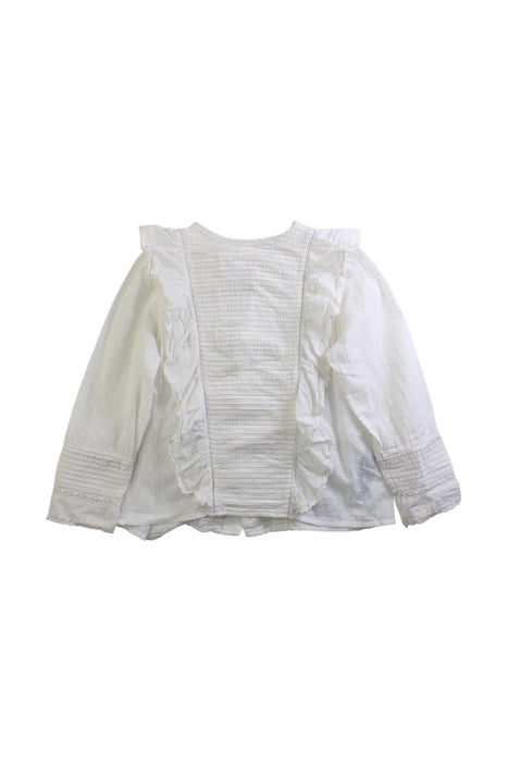 A White Long Sleeve Tops from Bonpoint in size 6T for girl. (Back View)