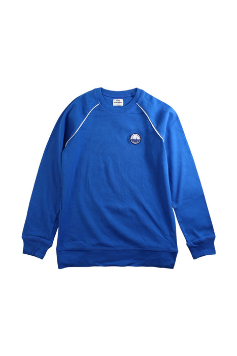 A Blue Crewneck Sweatshirts from Mads Nøorgaard in size 14Y for boy. (Front View)