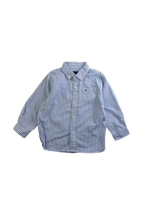 A Blue Long Sleeve Shirts from Tommy Hilfiger in size 2T for boy. (Front View)