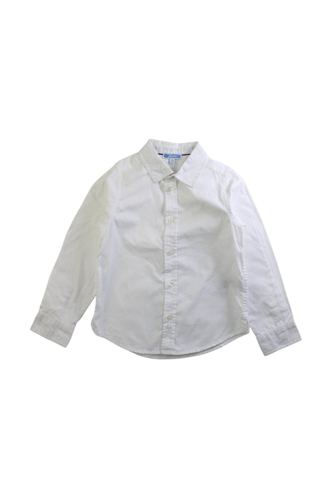 A White Long Sleeve Shirts from Jacadi in size 4T for boy. (Front View)