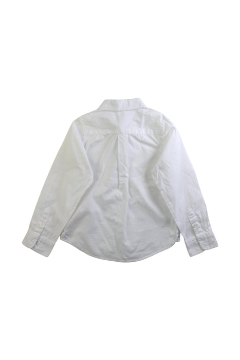 A White Long Sleeve Shirts from Jacadi in size 4T for boy. (Back View)