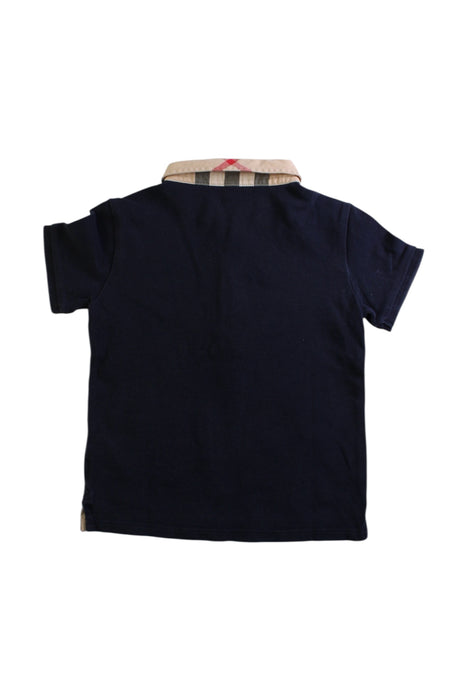 A Navy Short Sleeve Polos from Burberry in size 3T for boy. (Back View)