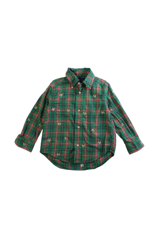 A Green Long Sleeve Shirts from Ralph Lauren in size 2T for boy. (Front View)