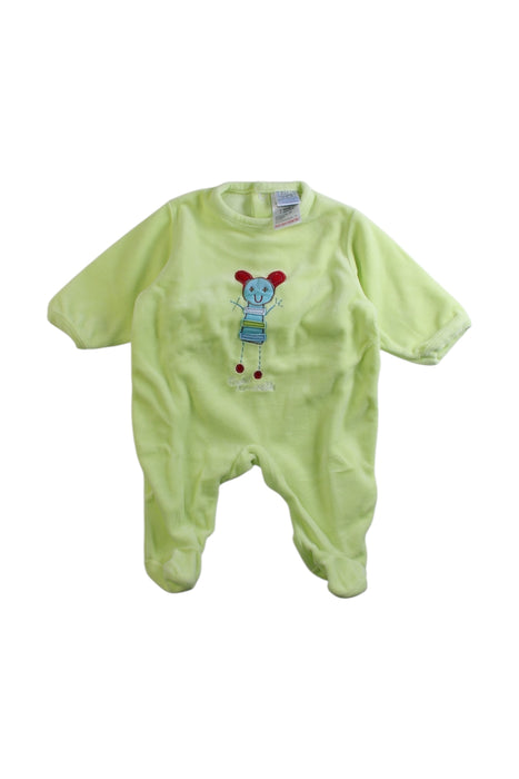 A Yellow Onesies from Cadet Rousselle in size 0-3M for neutral. (Front View)