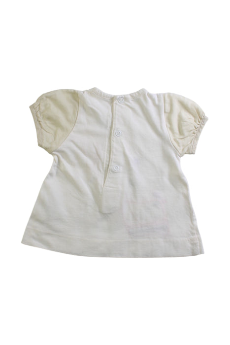 A White Short Sleeve Tops from Catimini in size 0-3M for girl. (Back View)
