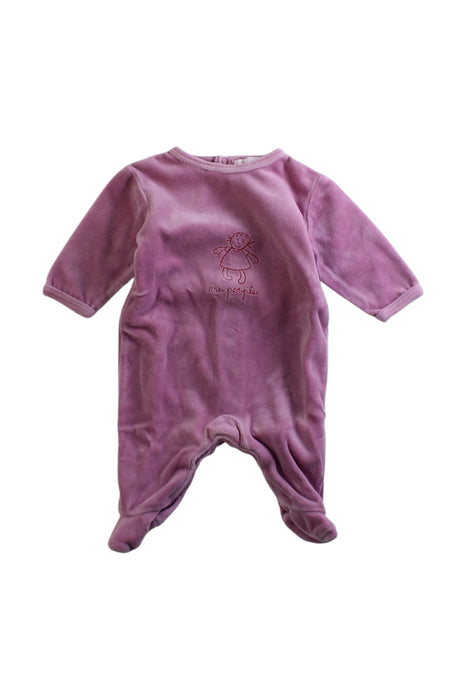 A Purple Onesies from DPAM in size Newborn for neutral. (Front View)