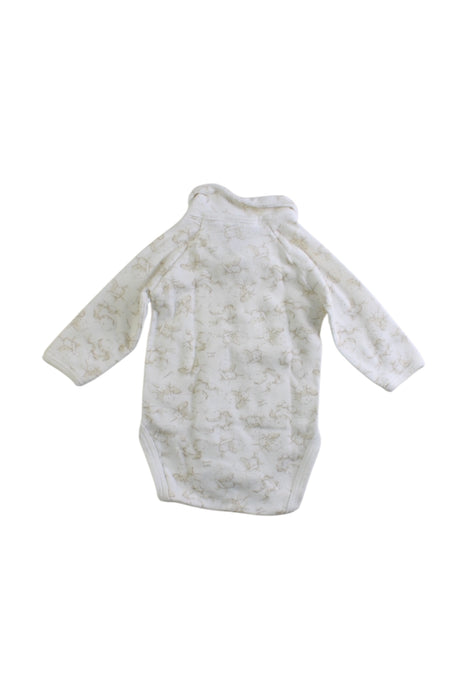 A White Long Sleeve Bodysuits from Petit Bateau in size Newborn for neutral. (Back View)