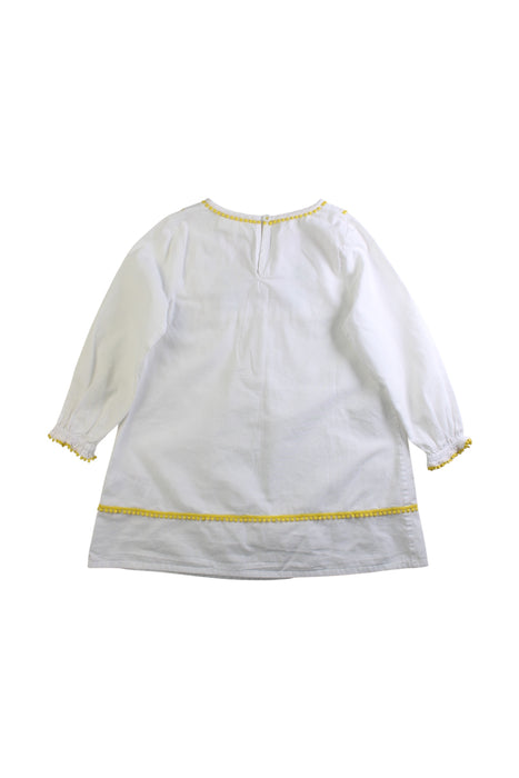 A White Long Sleeve Dresses from Boden in size 4T for girl. (Back View)