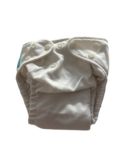 A White Cloth Diapers from Charlie Banana in size O/S for neutral. (Front View)