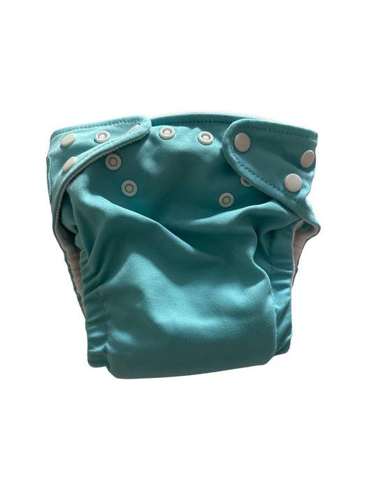 A Teal Cloth Diapers from Charlie Banana in size O/S for neutral. (Front View)