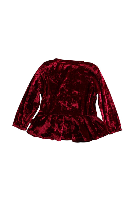 A Burgundy Long Sleeve Dresses from Special Day in size 2T for girl. (Back View)