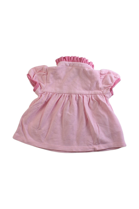 A Pink Short Sleeve Tops from Ralph Lauren in size 0-3M for girl. (Back View)