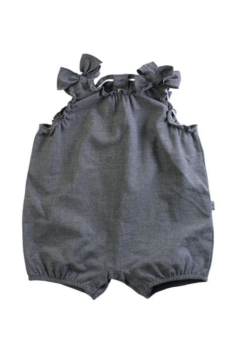 A Grey Sleeveless Rompers from Il Gufo in size 0-3M for girl. (Front View)