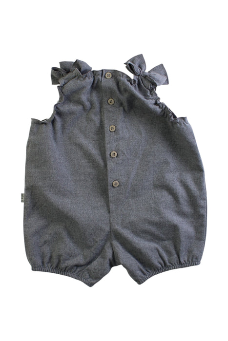 A Grey Sleeveless Rompers from Il Gufo in size 0-3M for girl. (Back View)