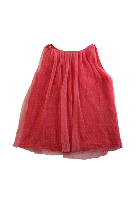 A Pink Sleeveless Dresses from Velveteen in size 2T for girl. (Front View)