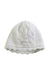 A White Beanies from Toshi in size 0-3M for girl. (Front View)