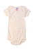 A White Short Sleeve Bodysuits from Petit Bateau in size 12-18M for girl. (Front View)