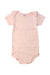 A Pink Short Sleeve Bodysuits from Petit Bateau in size 12-18M for girl. (Front View)