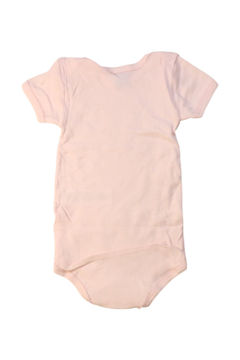 A Pink Short Sleeve Bodysuits from Petit Bateau in size 12-18M for girl. (Back View)