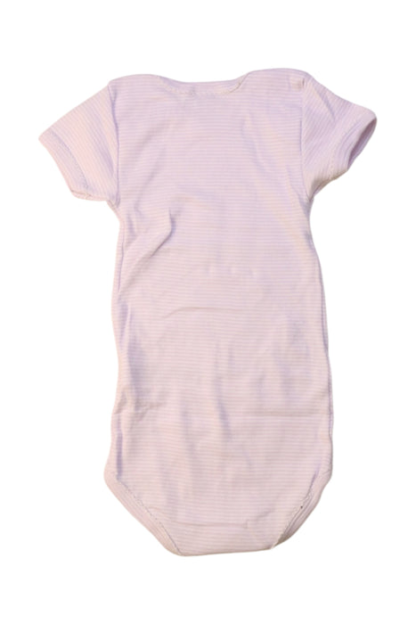 A White Short Sleeve Bodysuits from Petit Bateau in size 12-18M for girl. (Back View)