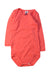 A Orange Long Sleeve Bodysuits from Petit Bateau in size 12-18M for girl. (Front View)