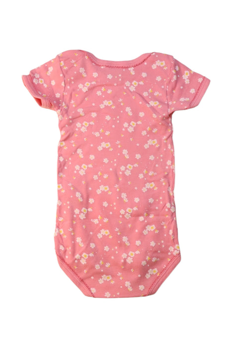 A Pink Short Sleeve Bodysuits from Petit Bateau in size 12-18M for girl. (Back View)