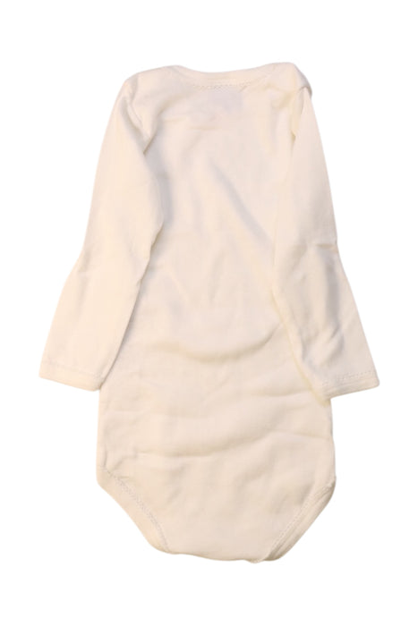 A White Long Sleeve Bodysuits from Petit Bateau in size 12-18M for girl. (Back View)