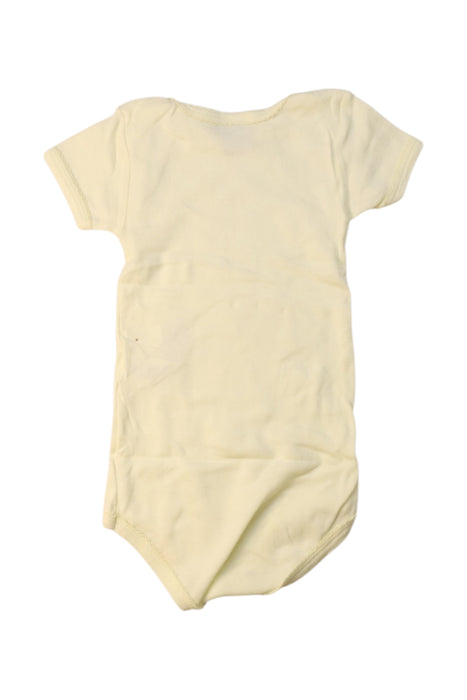 A Yellow Short Sleeve Bodysuits from Petit Bateau in size 12-18M for girl. (Back View)