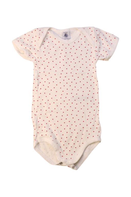A White Short Sleeve Bodysuits from Petit Bateau in size 2T for girl. (Front View)