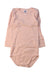 A Peach Long Sleeve Bodysuits from Petit Bateau in size 2T for girl. (Front View)