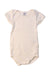 A Ivory Short Sleeve Bodysuits from Petit Bateau in size 12-18M for girl. (Front View)