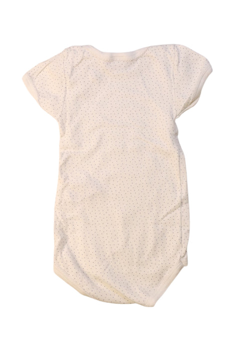 A Ivory Short Sleeve Bodysuits from Petit Bateau in size 12-18M for girl. (Back View)