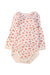 A White Long Sleeve Bodysuits from Petit Bateau in size 12-18M for girl. (Front View)