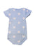 A Blue Short Sleeve Bodysuits from Petit Bateau in size 12-18M for girl. (Back View)