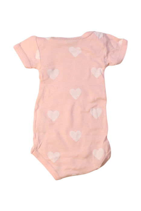 A Pink Short Sleeve Bodysuits from Petit Bateau in size 0-3M for girl. (Back View)