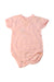 A Pink Short Sleeve Bodysuits from Petit Bateau in size 0-3M for girl. (Front View)