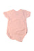 A Pink Short Sleeve Bodysuits from Petit Bateau in size 0-3M for girl. (Back View)