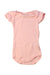 A Pink Short Sleeve Bodysuits from Petit Bateau in size 0-3M for girl. (Front View)