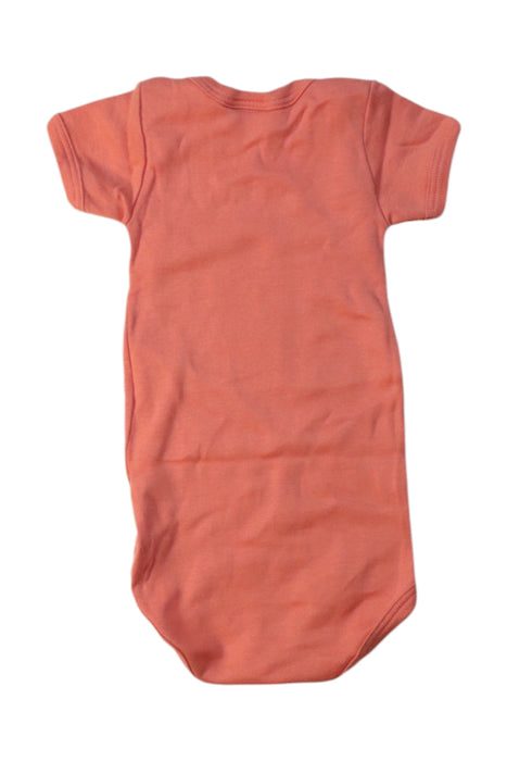A Peach Short Sleeve Bodysuits from Petit Bateau in size 0-3M for girl. (Back View)