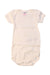 A White Short Sleeve Bodysuits from Petit Bateau in size 0-3M for girl. (Front View)