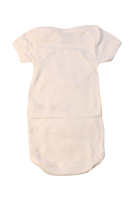 A White Short Sleeve Bodysuits from Petit Bateau in size 0-3M for girl. (Back View)